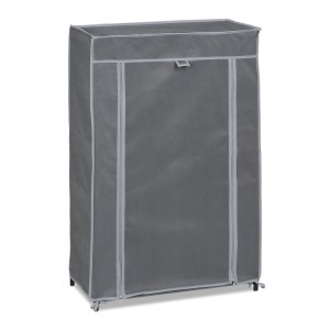 Relaxdays Schuhschrank Vliesstoff Anthrazit mit 5 Fächern 90 cm x 60 cm x 30 cm 1,2 kg