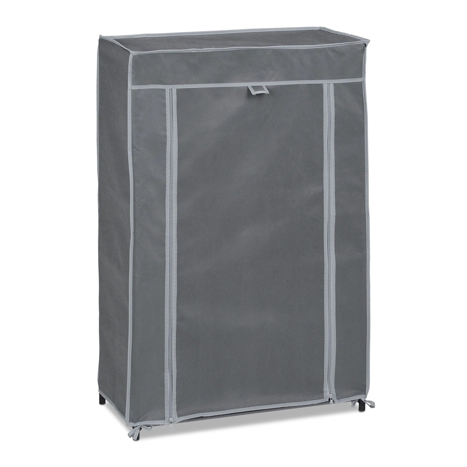 Relaxdays Schuhschrank Vliesstoff Anthrazit mit 5 Fächern 90 cm x 60 cm x 30 cm 1,2 kg