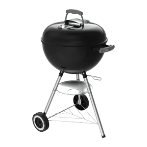 Schwarzer Weber Holzkohlegrill Original Kettle 47 cm mit Deckelthermometer und Aschetopf.