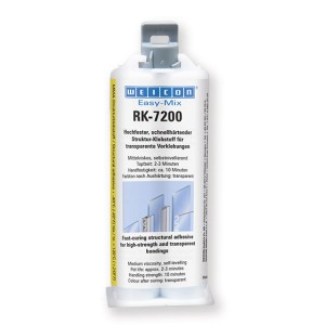 WEICON Easy-Mix RK-7200 Strukturklebstoff, transparent, 50g Kartusche.