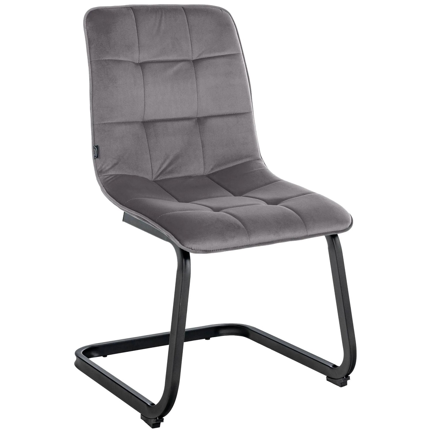 DELUKE Esszimmerstuhl LIHAR Metall Dunkelgrau 47x58x87cm Essstühle Esszimmerstühle Küchenstühle Wohnzimmerstühle