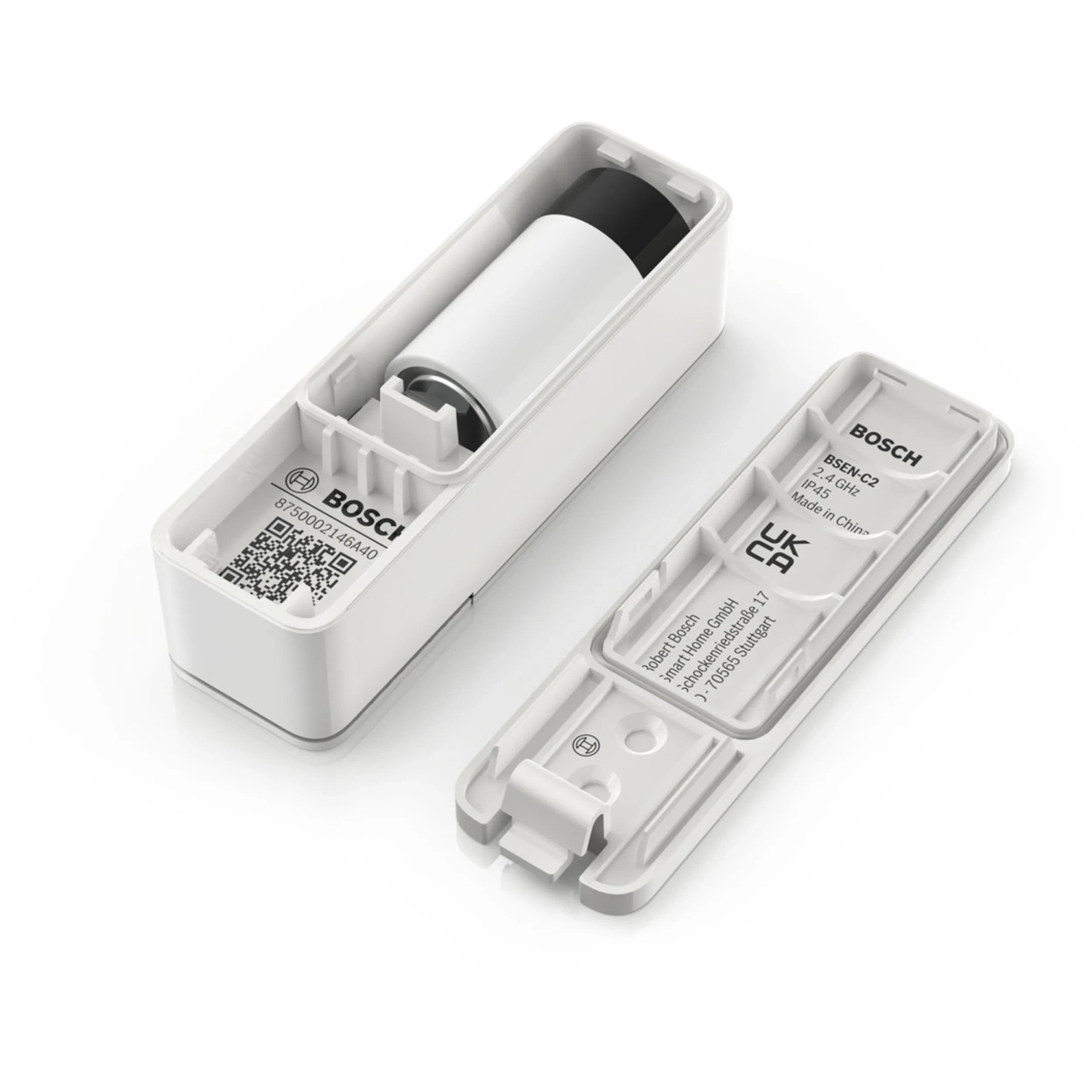 Bosch Smart Home Fenster-/Türsensor II, geöffnet, weiße Ausführung. Hausautomation für Ihr intelligentes Zuhause.