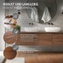 ML-Design Vinylboden Roteiche Braun im Bad: Selbstklebender PVC Bodenbelag, wasserfest und pflegeleicht.