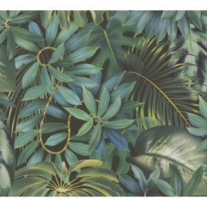 A.S. Création Vliestapete Dschungel Grün mit tropischen Blättern für Wandgestaltung.