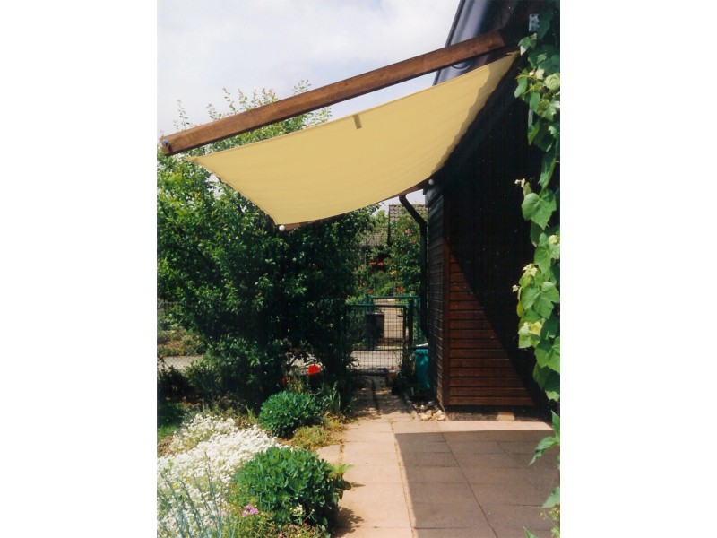 Floracord Sonnensegel Seilspanntechnik als Bausatz 330 cm x 140 cm Elfenbein