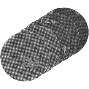 LUX Gitterleinen Comfort, Ø 225 mm, Körnung 180, Zubehör für Schwingschleifer, 5 Stück