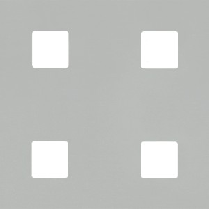 Quadratisches, silberfarbenes Lochblech aus Aluminium, 200x1000x0,8 mm, mit quadratischen Löchern.