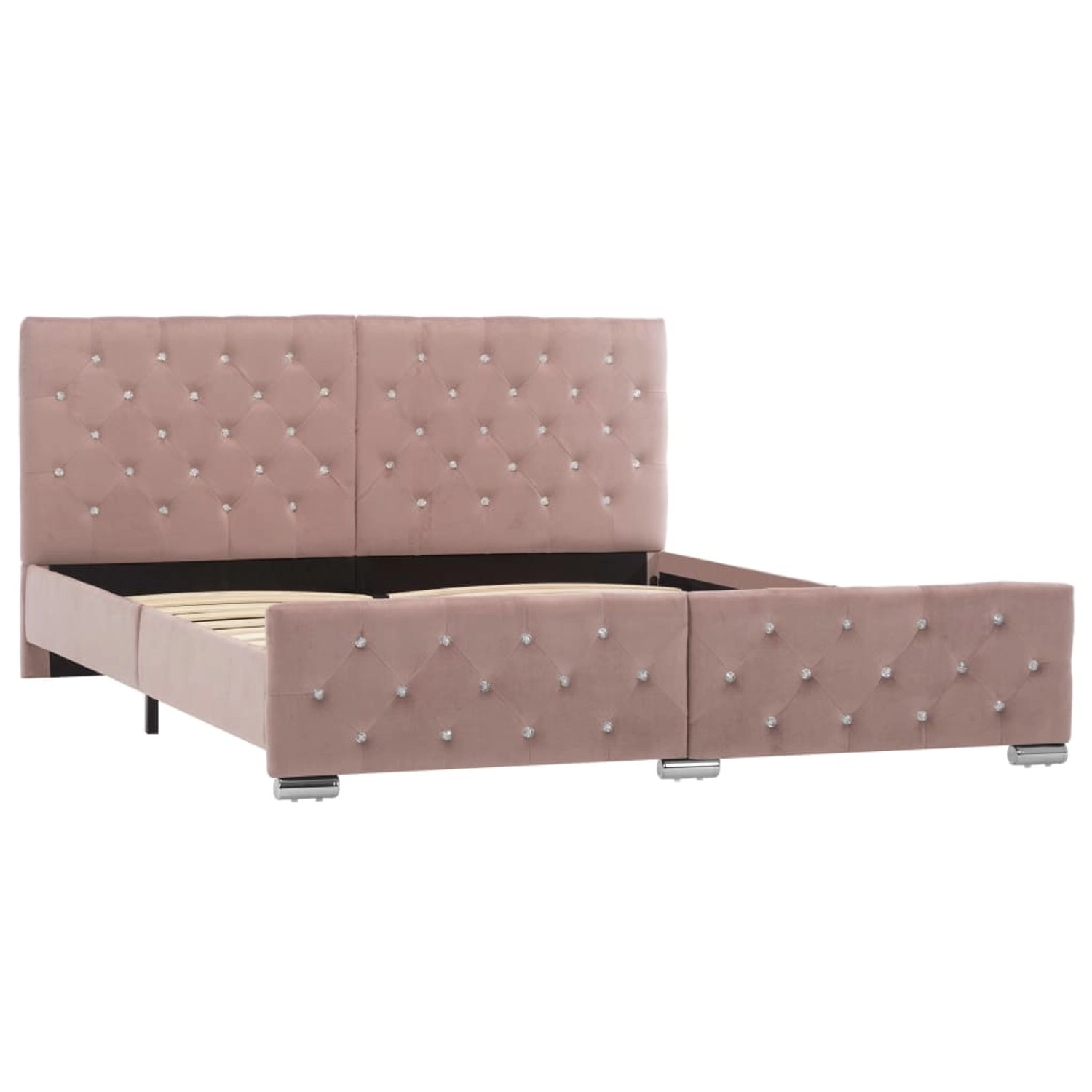 vidaXL Bettgestell Rosa Samt 160x200 cm Modell 3620546 günstig online kaufen