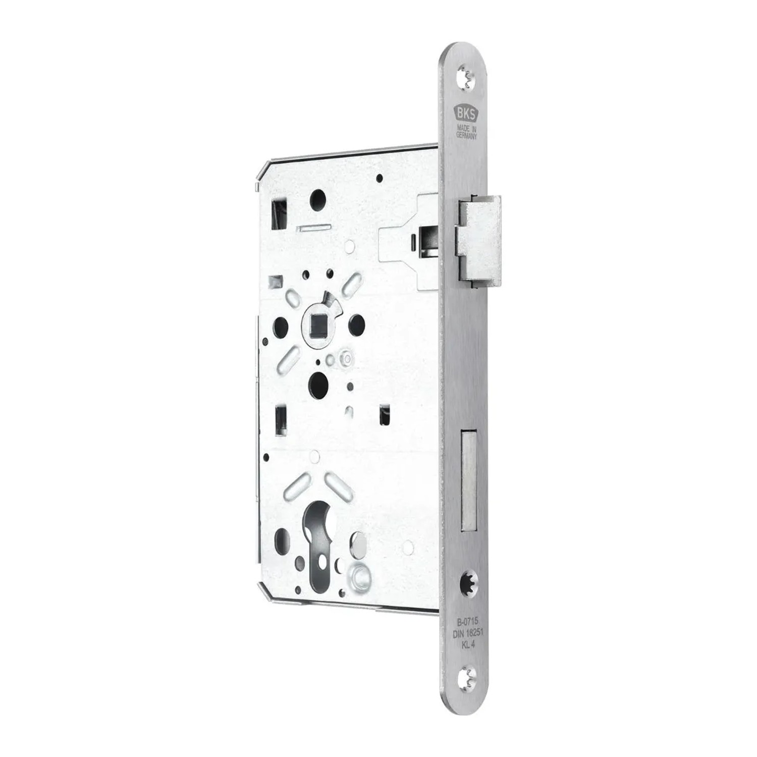 SOTECH BKS Türschloss 0715 PZ Schloss Klasse 4 Dornmaß 65 mm Stulp 24 mm DIN Rechts Entfernung 72 mm