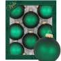 Krebs Glas Lauscha Weihnachtskugeln Uni-Design Verena Grün 7cm