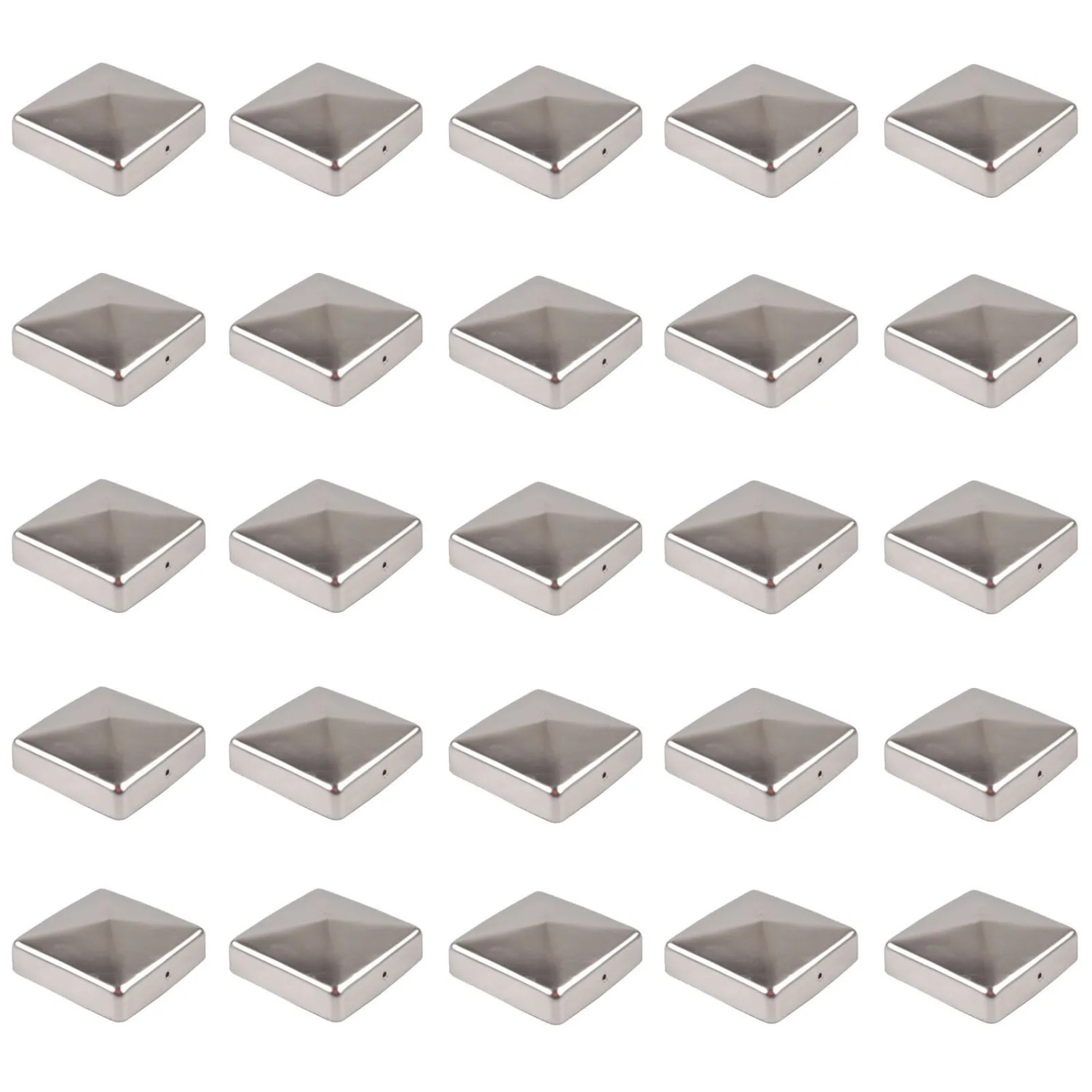 Holmwerk 25x Pfostenkappe Edelstahl 101mm Pyramide Abdeckkappe Für Pfosten günstig online kaufen