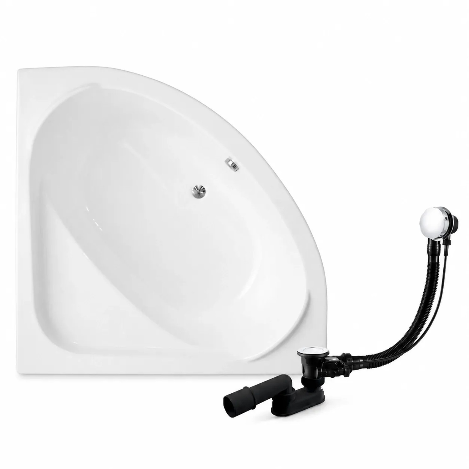 KOLMAN Badewanne Eckwanne 140 x 140 Cm Inkl. Ablauf Und Füße