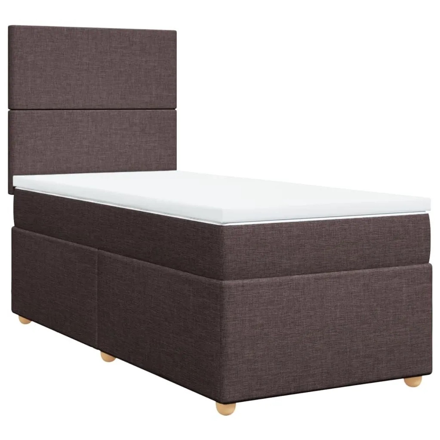 vidaXL Boxspringbett mit Matratze Dunkelbraun 80x200 cm Stoff 3293403 günstig online kaufen