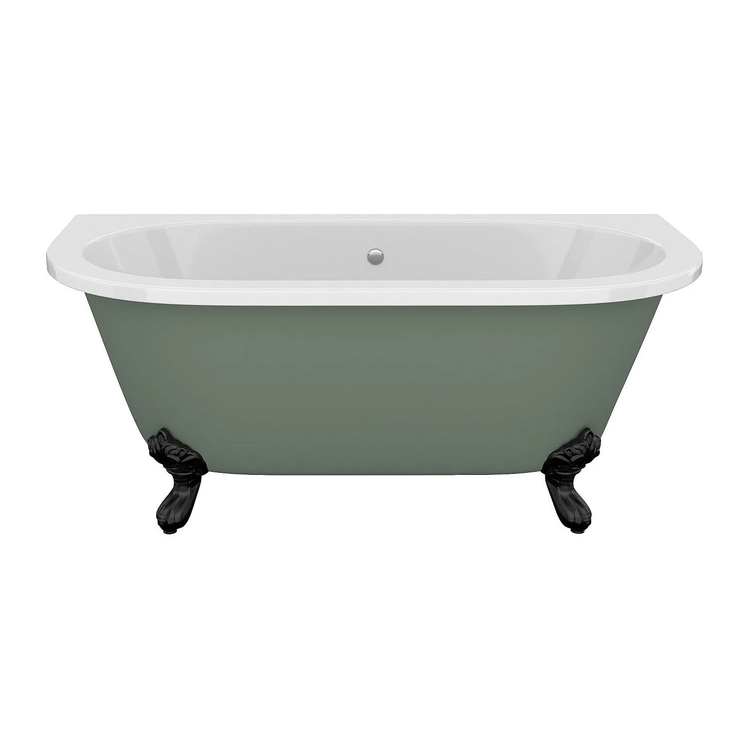 Vente-unique Freistehende Badewanne Mit Füßen Sparus Grün 150 cm