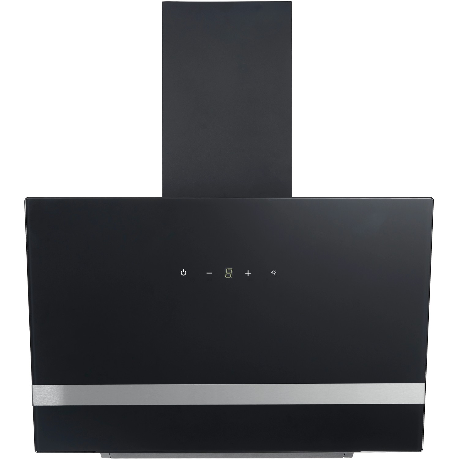 Respekta Schräghaube Hera in Schwarz für Küchenzeile Marleen mit Touch-Bedienfeld und LED-Beleuchtung.
