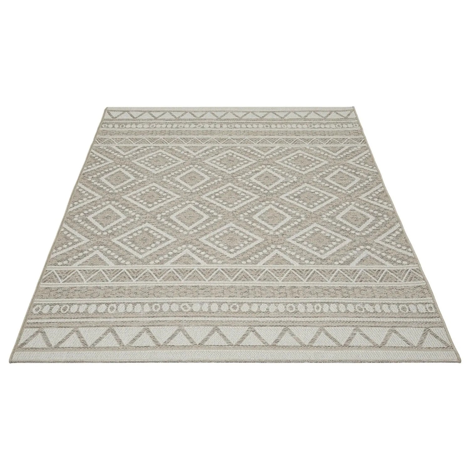 Floornovo Indoor & Outdoor Teppich Nr. 81 Beige Gemustert 150 x 80 cm günstig online kaufen