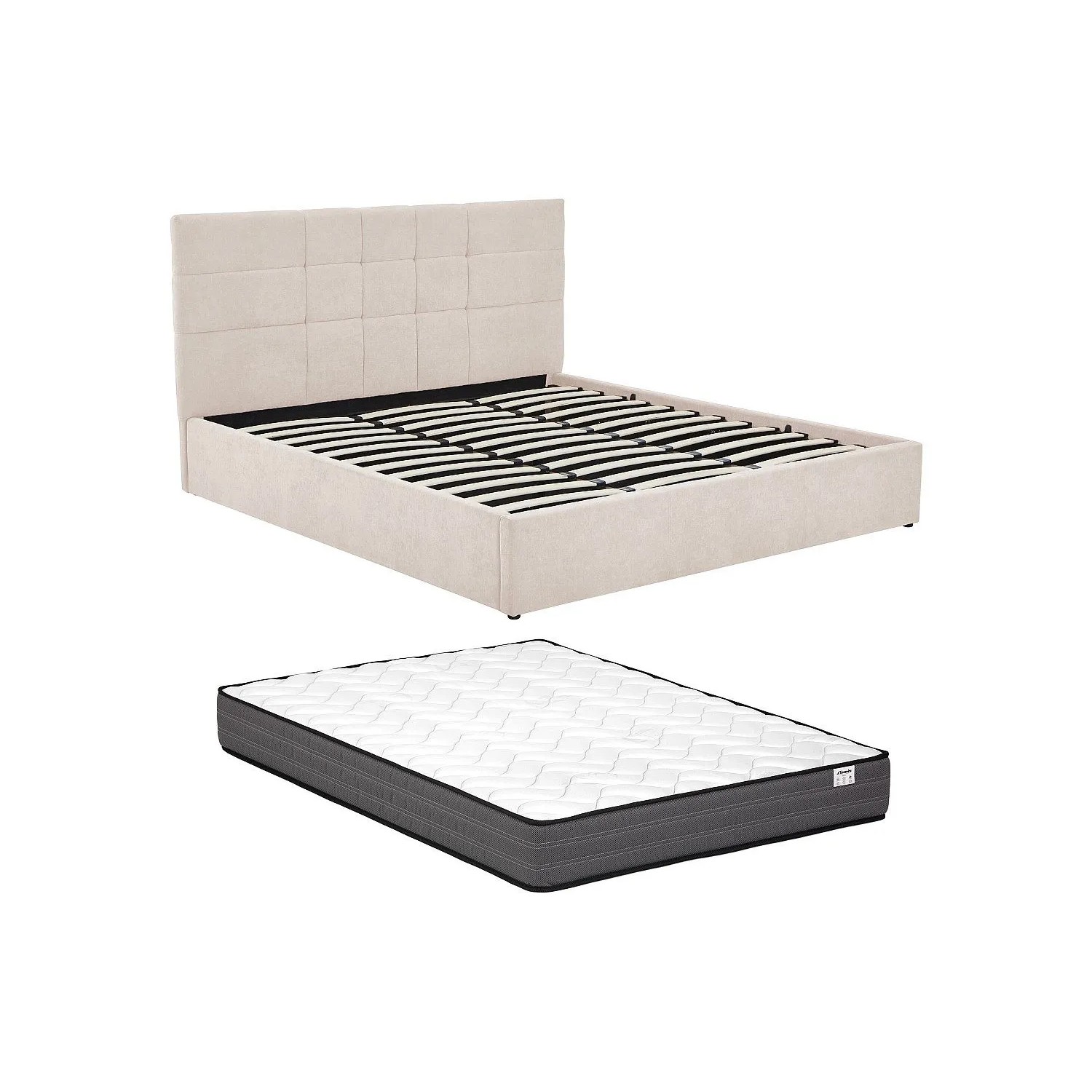 Vente-unique Bett Mit Bettkasten Hopeya Beige 194 cm