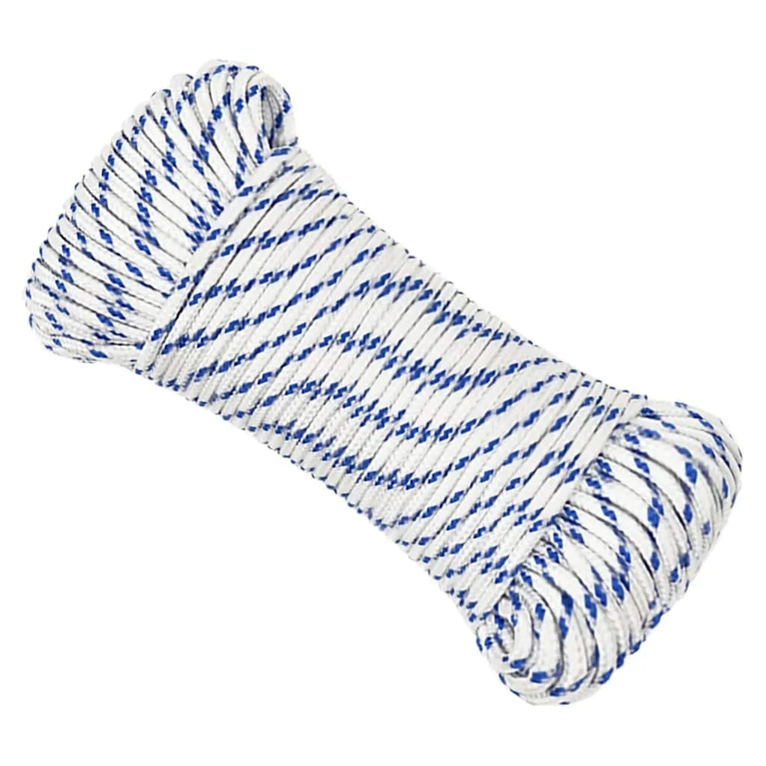 vidaXL Bootsseil Weiß 4 mm 25 m Polypropylen 152274