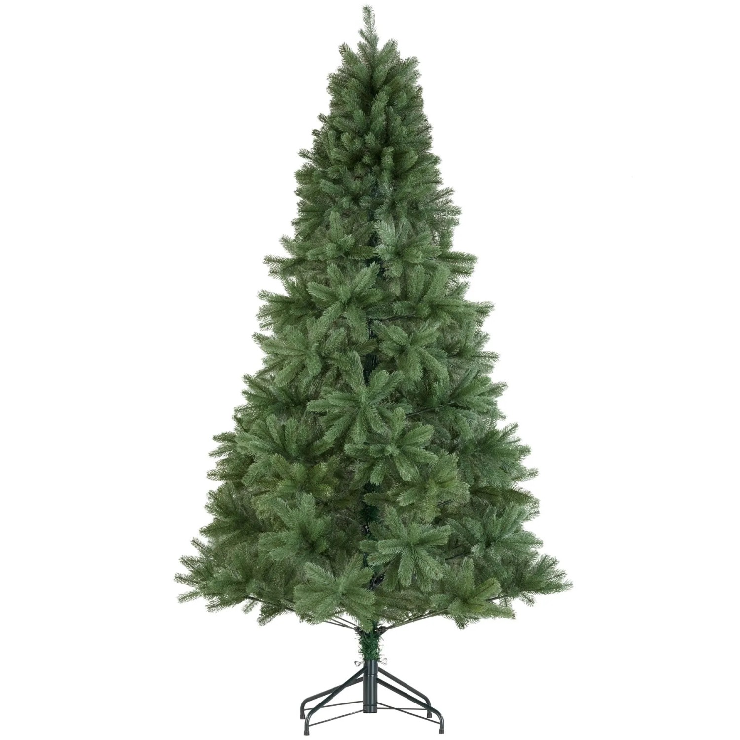 Tectake Weihnachtsbaum Dancer Künstlich In Grün  Mit Spritzgussnadeln Detailliert und Naturgetreu  115 x 115 x 210 cm Gr...