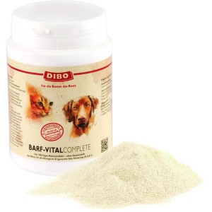 Dibo Barf Vital Complete Ergänzungsfutter für Hunde und Katzen, 150g Dose mit Pulver.