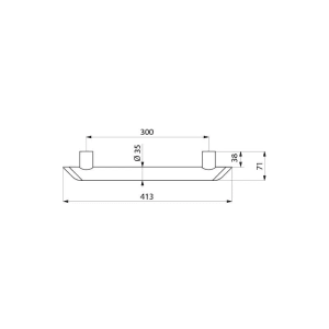 Delabie Haltegriff Be-Line Ø35 L300 Aluminium anthrazit