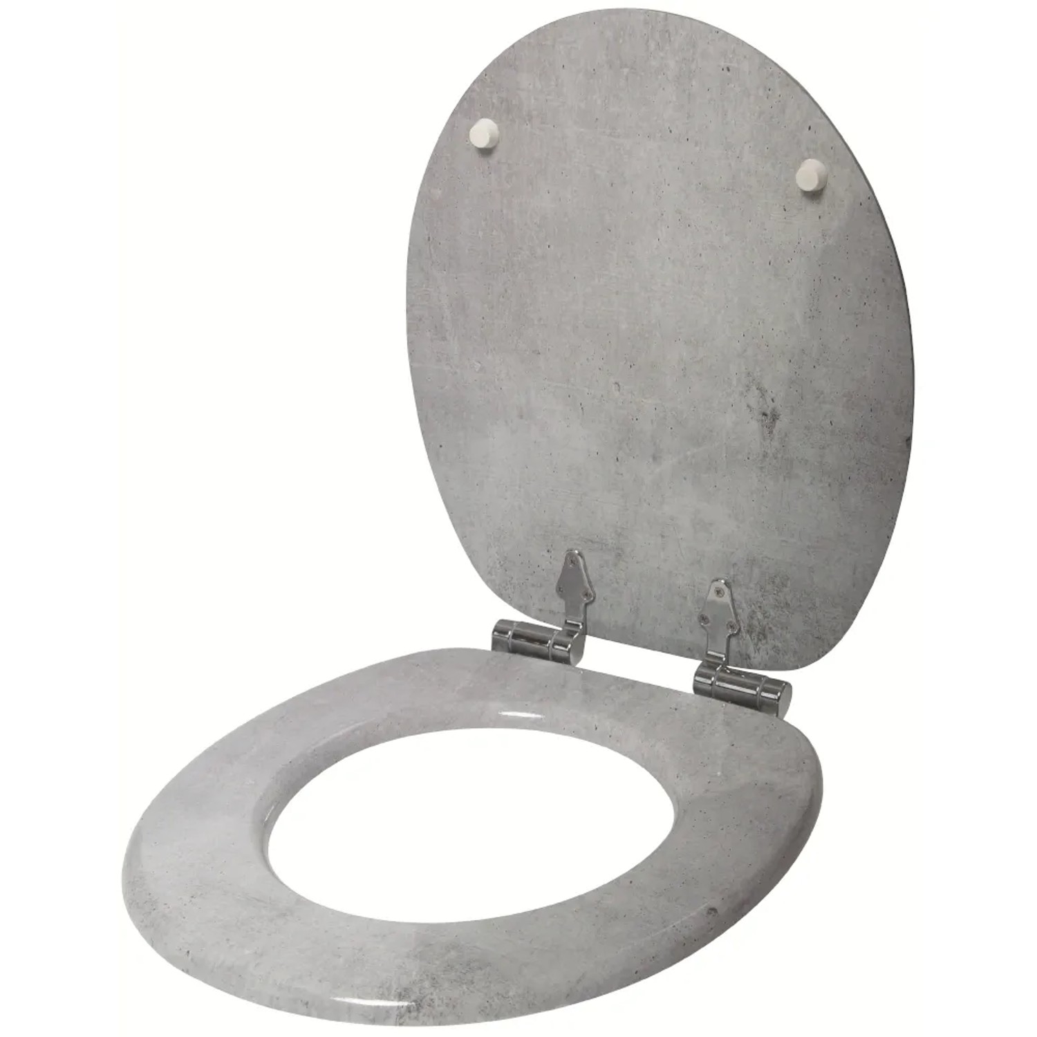 Sanilo WC-Sitz Betonoptik, Toilettendeckel aus Holz, stabil und hochwertig.