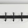 Schwarze Wenko Türgarderobe Nostalgie mit 5 Haken zum Einhängen an der Tür.