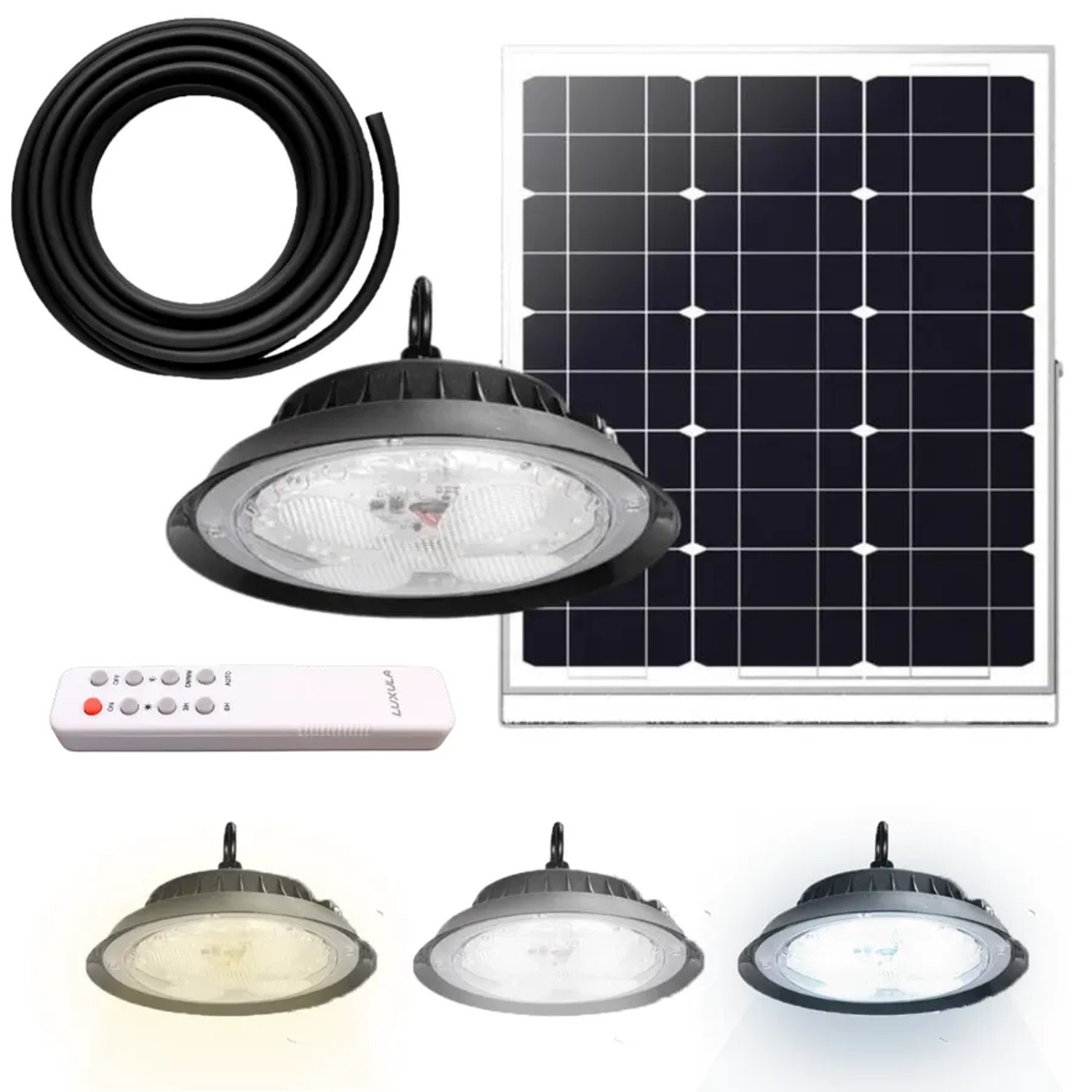 LUXULA Solar Hängeleuchte CCT Dimmbar 1200lm Warm- Kaltweiß IP44 Fernbedien günstig online kaufen