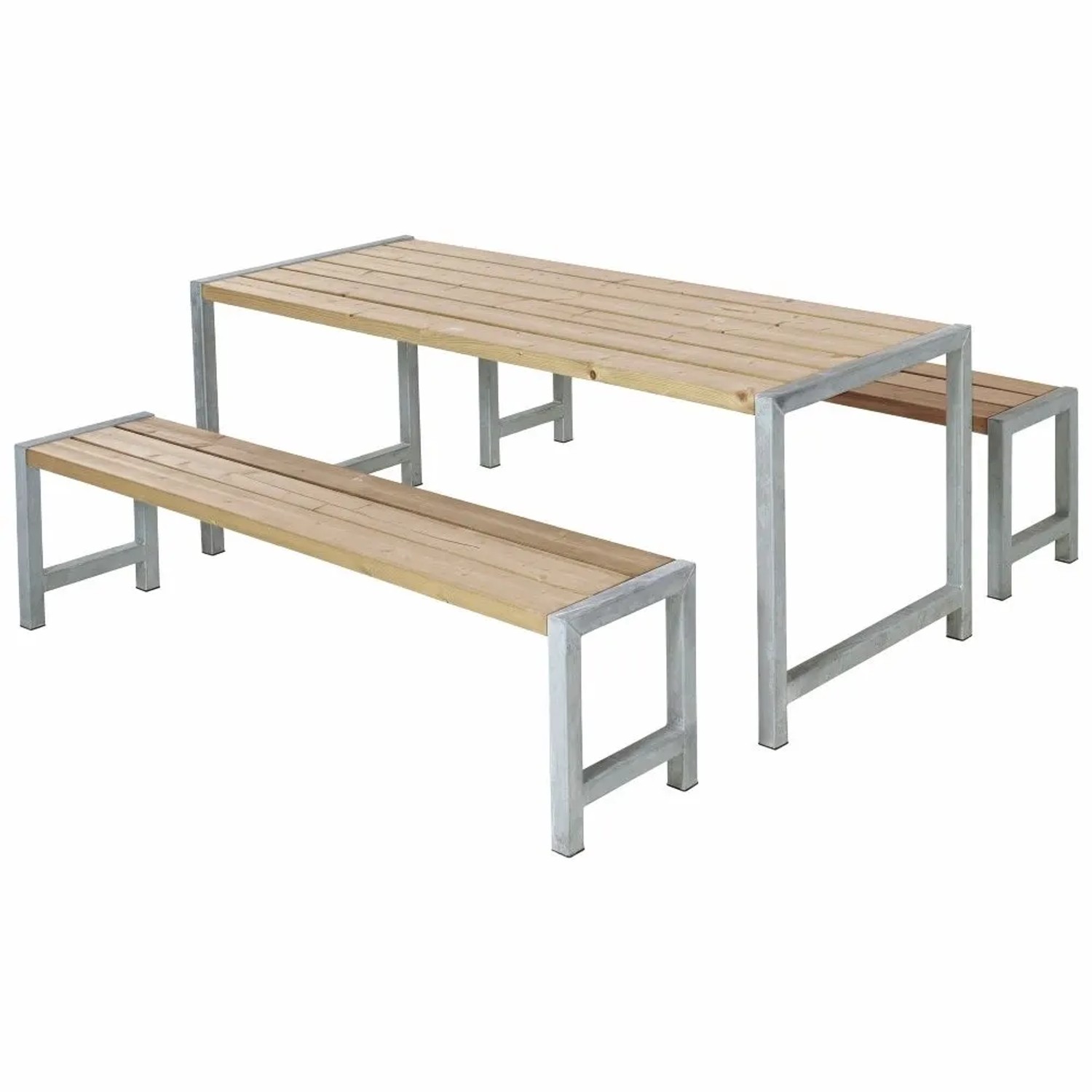 PLUS Gartensitzgruppe aus Holz186 cm ThermoWood Gartenmöbel Set Druckimprägniert