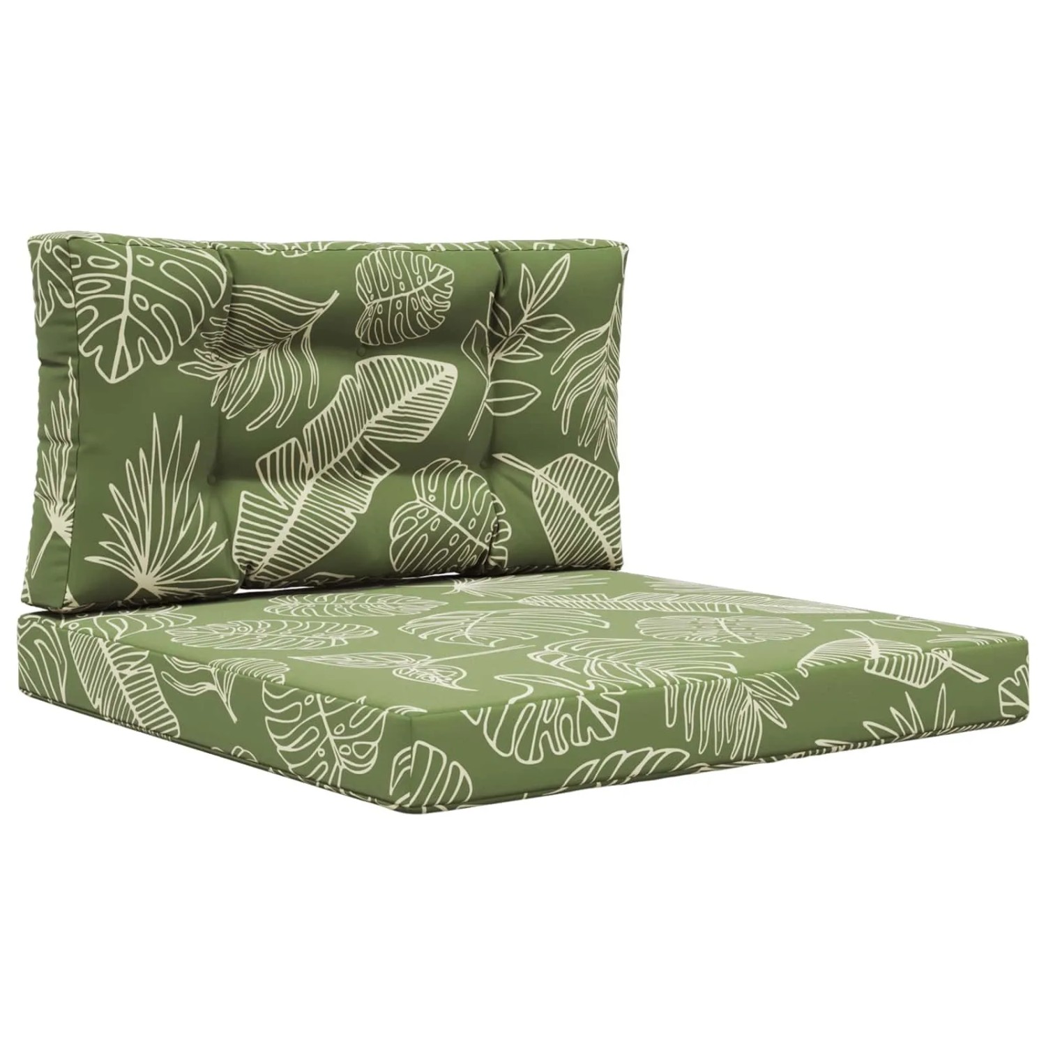 vidaXL Sofakissen für Draußen 2-Tlg Blattdesign Polyester 900860
