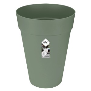 Hoher, grüner Elho Blumentopf Loft Urban, Ø 34 cm, mit Wasserreservoir.