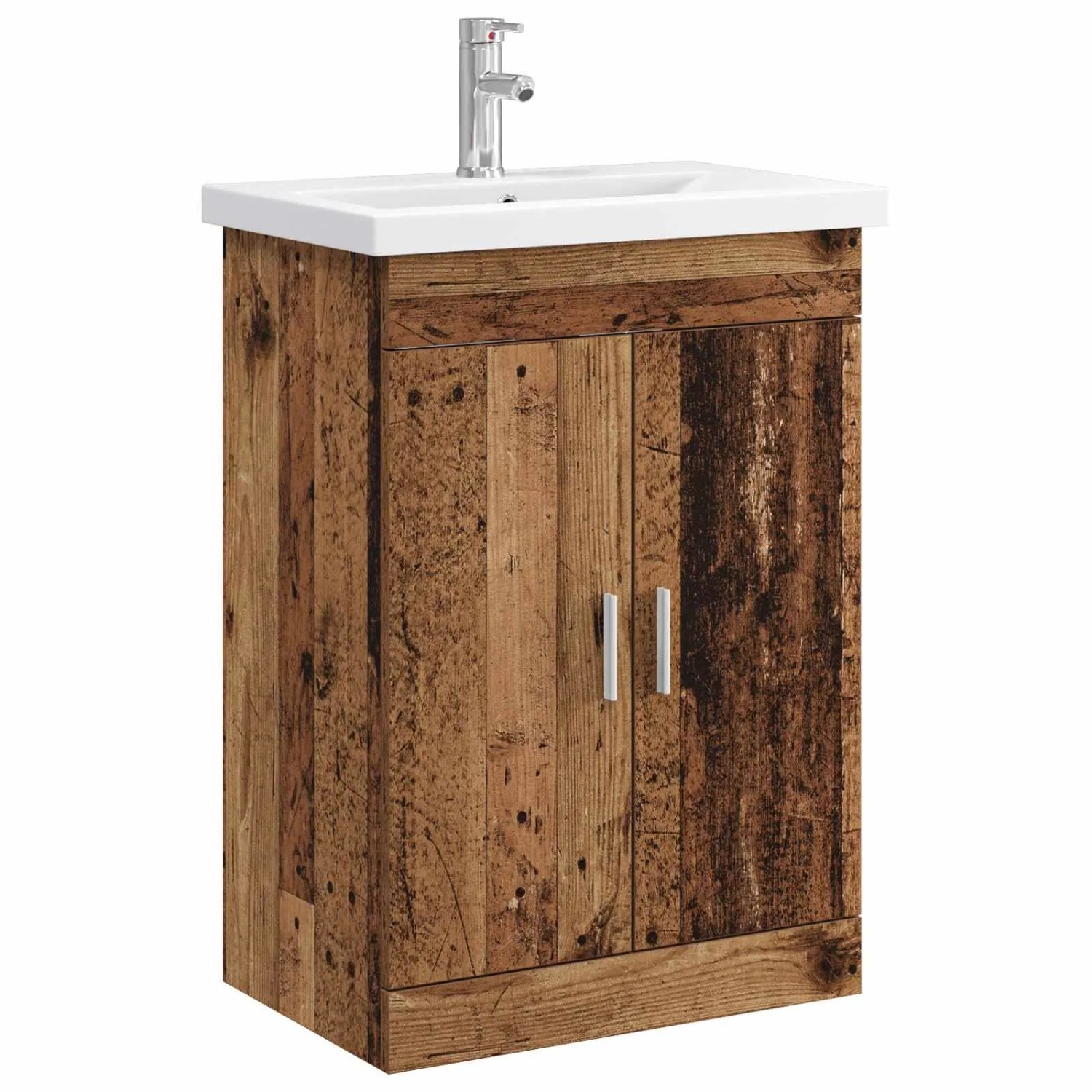 vidaXL Badezimmermöbel-Set Altholz 61 x 40 x 84,5 cm Holzwerkstoff 3404356