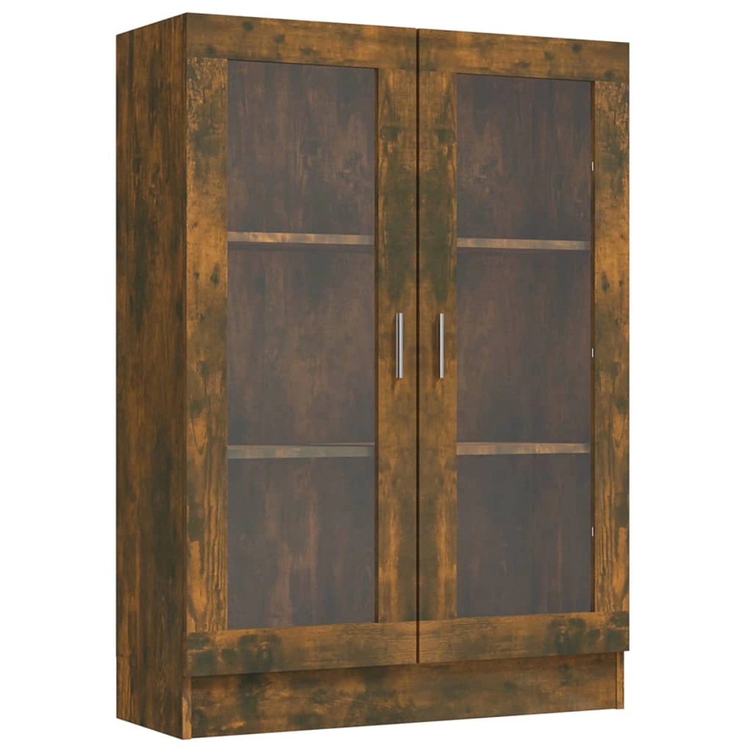 vidaXL Vitrine Vitrine Regal Vitrinenschrank Räuchereiche 82,5x30,5x115 cm günstig online kaufen