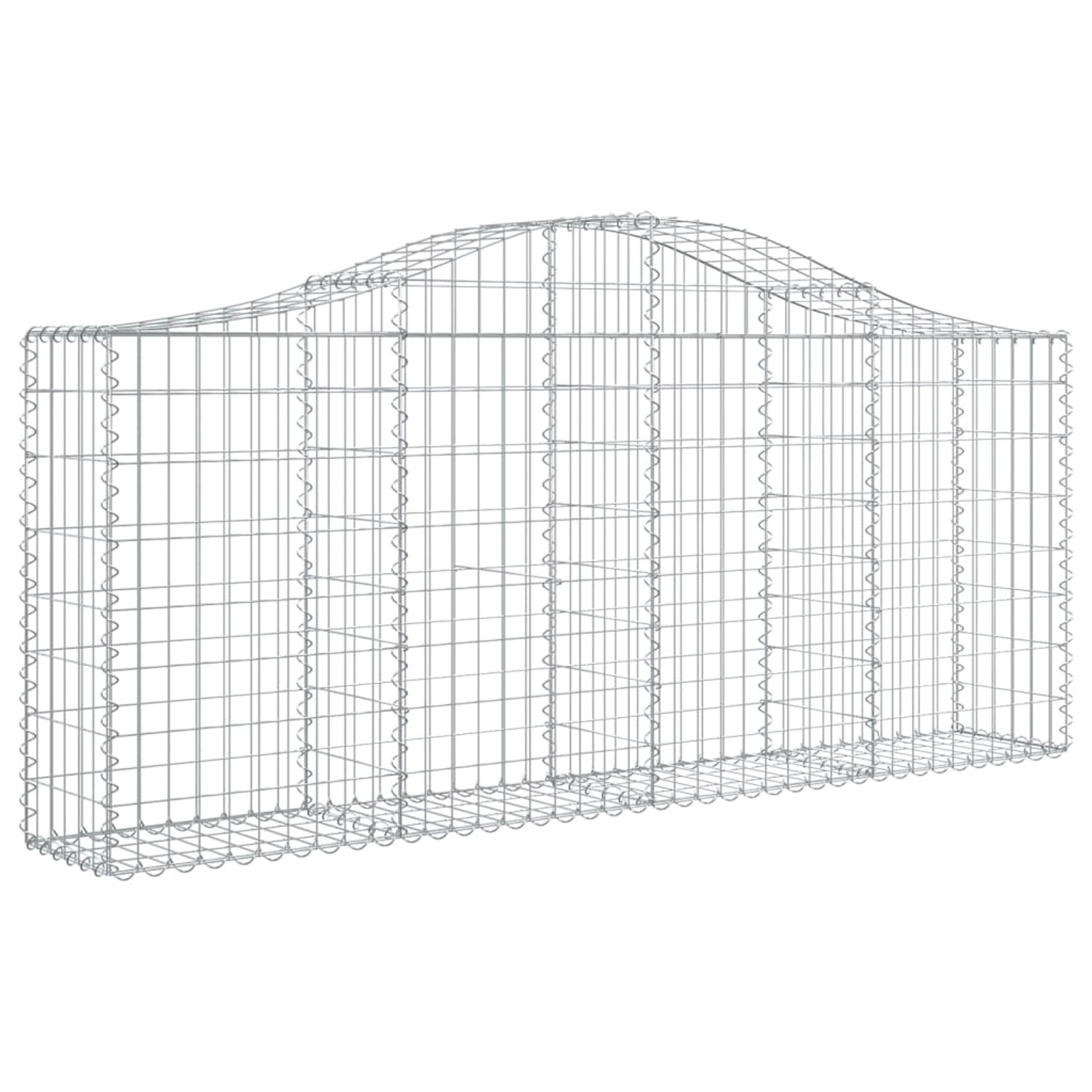 Thumbnail - vidaXL Gabionen mit Hochbogen 12 Stk 200x30x80/100cm Eisen 1562278