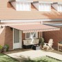 vidaXL Markise, mehrfarbig gestreift, 450x300 cm, ausziehbar für Terrasse & Balkon.