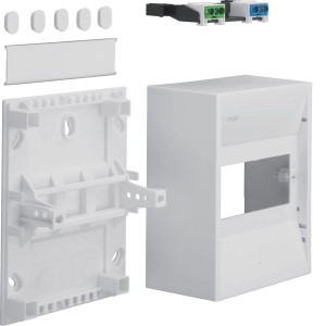 Hager Mini-Verteiler Gamma GD106N, 6TE, Aufputz, weiß, mit Zubehör.