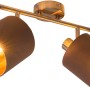 Näve Wand- und Deckenleuchte Maron, 2-flammig, goldene Innenseite.