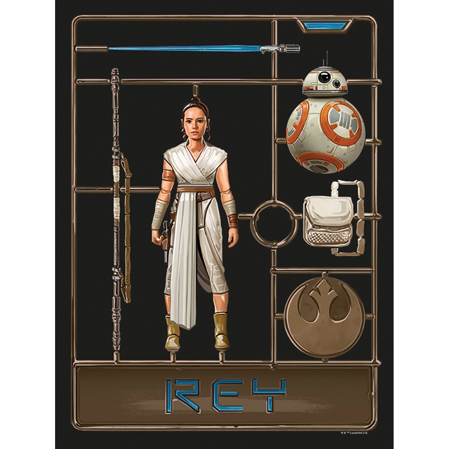 Komar Wandbild Star Wars Toy Rey 30 x 40 cm