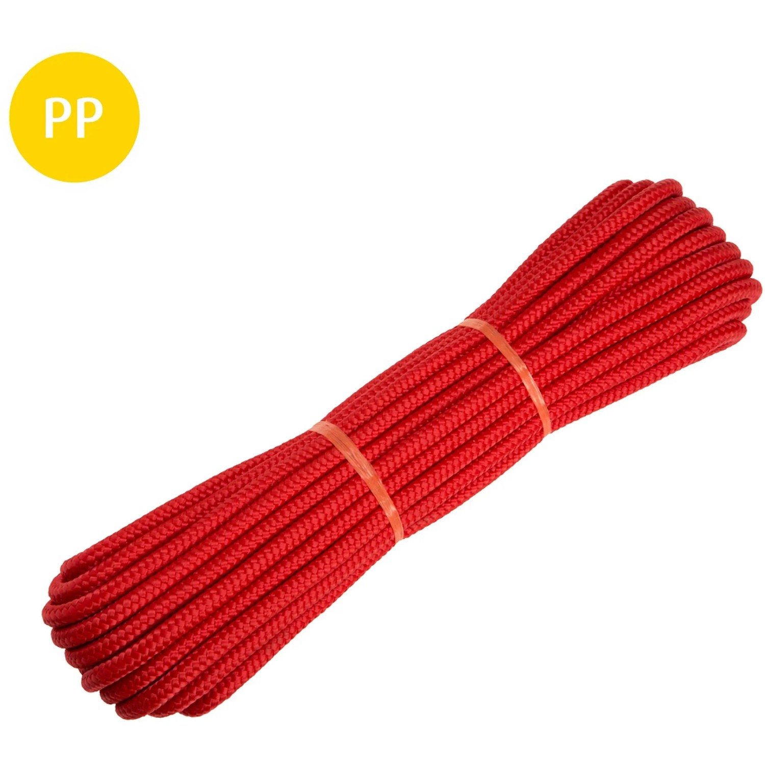 Conacord Seil Polypropylen Multifil Geflochten Ø 6 mm Länge 20 m Rot