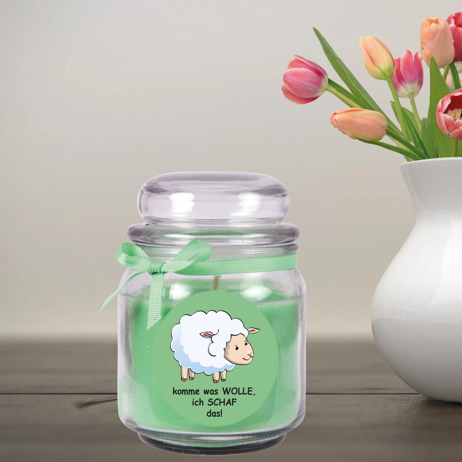 HS Candle Duftkerze & Bonbon Glas Comic Grün Kokos kaufen bei OBI