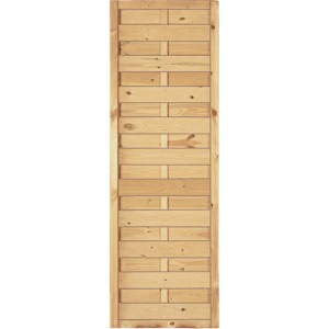 T&J Sichtschutzzaun Maxi-Massiv, grün imprägniert, 60x180cm. Holz-Zaunelement mit Rahmen und geriffelten Lamellen.