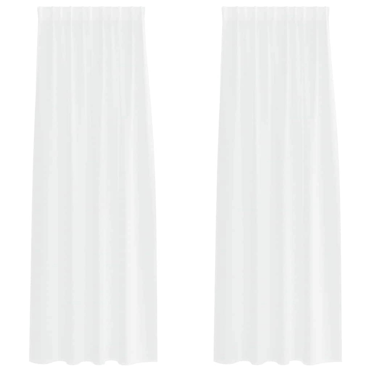 vidaXL Voile-Vorhänge 2 Stk Weiß 140x260cm Polyester 4108011