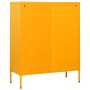 vidaXL Kommode in Senfgelb, 80x35x101,5 cm, aus Stahl. Ideal als Sideboard.