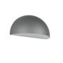 Anthrazitfarbene Trio LED-Außenwandleuchte Maas, halbrunde Form, 27 x 14 x 15,5 cm.