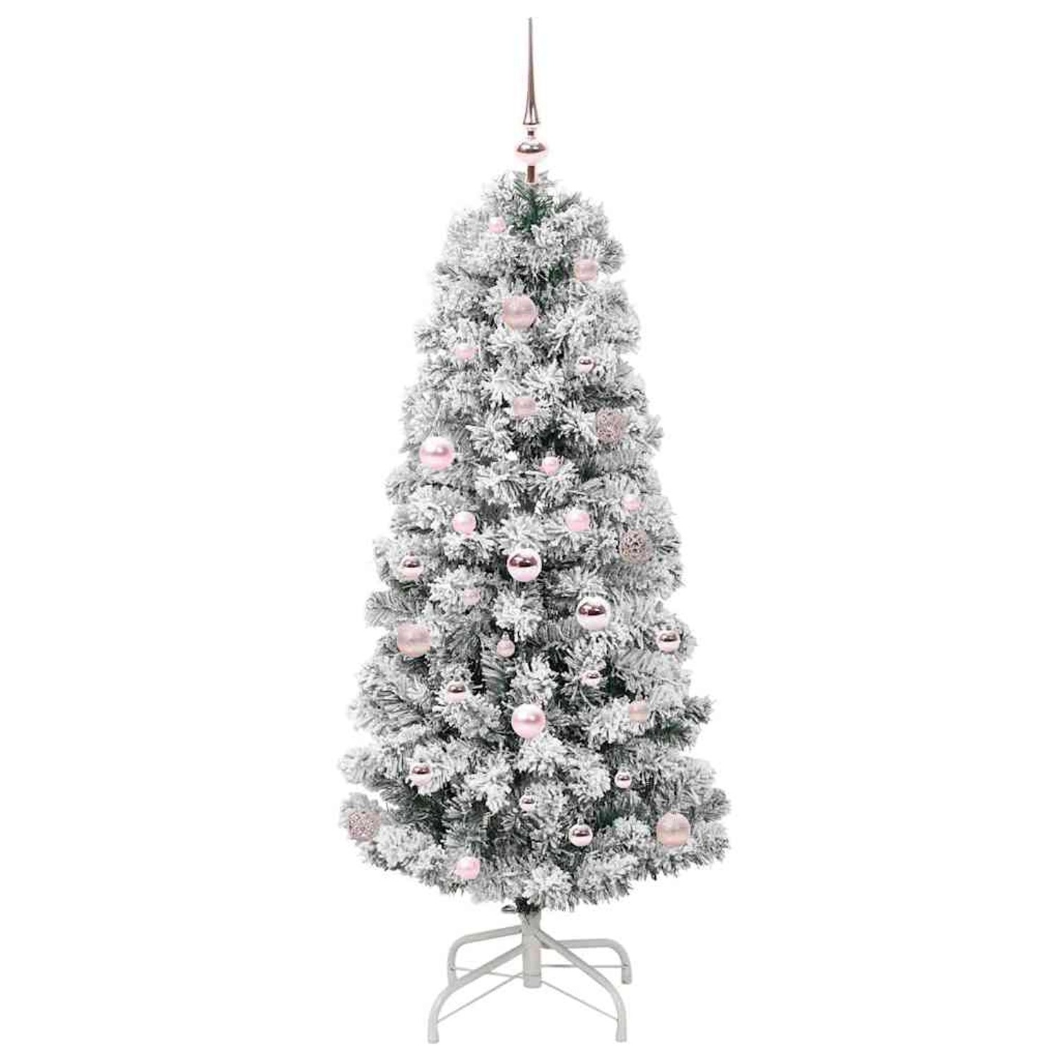 vidaXL Künstlicher Klappbarer Weihnachtsbaum Grün und Weiß 150 cm 3395588