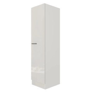 Flex-Well Geschirrschrank Lund, 50 cm, Lichtgrau/Rauchgrau, Küchenschrank mit Drehtür und Metallgriff.