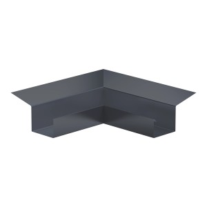 Sarei Kastenrinnenwinkel Piccolo Inneneck 90° Alu-Anthrazit RG 70 für Dachrinnen.