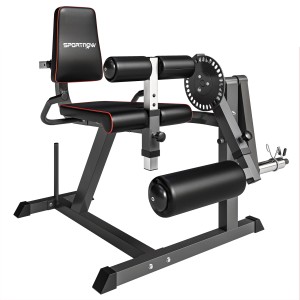 SPORTNOW Beinstrecker in Grau/Schwarz: Stahlrahmen, verstellbare Polster für optimales Beintraining.