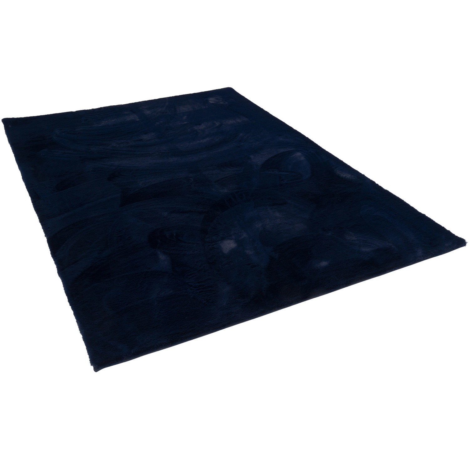 Pergamon Luxus Super Soft Fellteppich Plush Dunkelblau 160x230cm günstig online kaufen