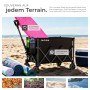 Tectake Bollerwagen Rollrider, faltbar, mit Kunststoffrädern und Teleskopgriff. Ideal für Camping.